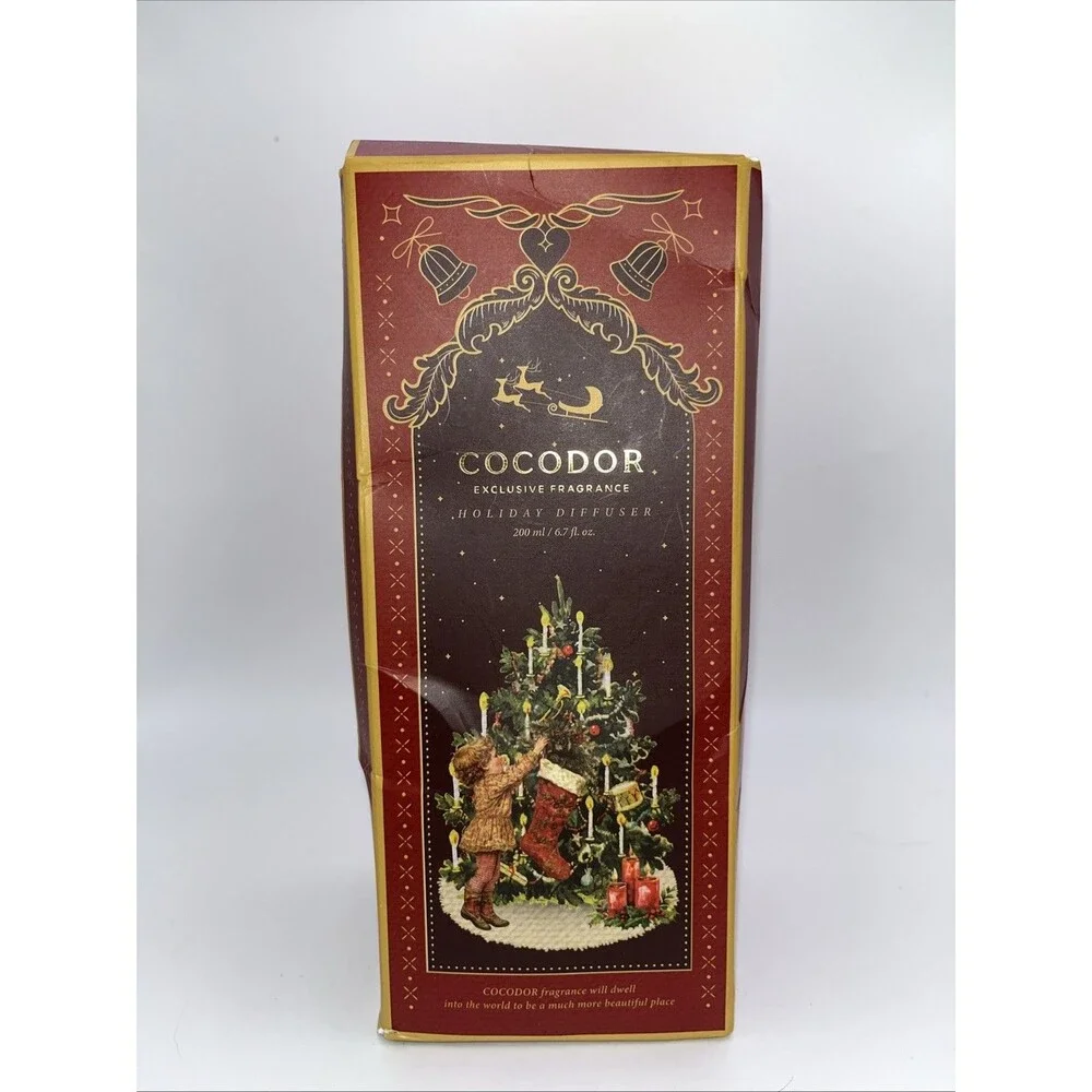 COCODOR Christmas Reed Diffuser Set / 6.7Oz / Snow Fig/Holiday Scented Oil with